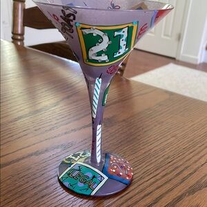 Lolita Colorful 21st Birthday Martini Glass